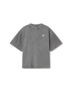 Camiseta Ligera con Lavado Ácido 100% Algodón para Hombre, Estilo Hip Hop, Oversize, Hombros Caídos, Ajuste Holgado, Streetwear, Camisetas para Hombre OEM - Product Image 1
