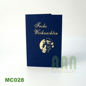 การ์ดอวยพรพิมพ์ออฟเซ็ตตกแต่งด้วยกระดาษอาร์ต 3 มิติเคลือบเงาแบบด้าน รุ่น MC028 Christ Motor Wholesale Vietnam จาก ANN HANDICRAFT - Product Image 2
