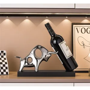 ZAHID EXPORTS ZE-3600M Farmhouse Metal Bull <b>Wine</b> Holder Stand Shape Waterproof 5L Capacity for Kitchen Counter Decorative Bottle - Product Image 3