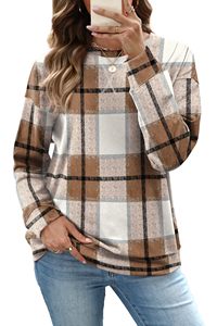 Camiseta de Manga Larga Oversize para Mujer, Corte Regular, Estilo Urbano, para Atuendos Casuales, Uso Diario, Poliéster/Algodón, Ecológica - Product Image 3