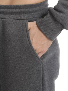 Conjunto Deportivo de 2 Piezas para Hombre, Transpirable, Estilo Hip Hop, Sudadera con Capucha, Pantalones Deportivos Casuales para Correr, con Cordón Ajustable en la Parte Delantera, Color Liso - Product Image 5