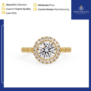 Globally Selling High Standard Quality India-Origin Handcrafted 925 Sterling <b>Silver</b> <b>Solitaire</b> Diamond <b>Rings</b> with VVS Clarity - Product Image 2