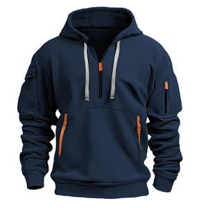 Custom Logo <b>Men's</b> Hoodies Casual Sport Hooded Sweatshirt Oversized Zipper <b>Cardigan</b> Solid Color Hoodies <b>for</b> <b>Men</b> - Product Image 3