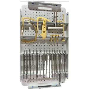 Ensemble d'instruments chirurgicaux pour implants vertébraux, vis de fixation en alliage de titane, tiges, crochets, connecteurs, composants orthopédiques - Product Image 4