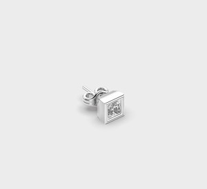 IGI Certified Lab Grown Princess Cut Diamond Bezel Stud <b>Earrings</b> <b>Solid</b> 925 Sterling <b>Silver</b> Square Diamond <b>Earrings</b> - Product Image 3