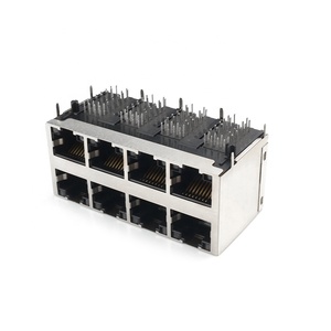 Hxn 99td 2*4 100/1000bt w/o Emi टैब w/ethrj45 जैक चुंबकीय कनेक्टर - Product Image 2