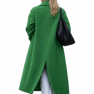 Abrigo Largo de Lana Transpirable para Mujer, Elegante y Estilizado, Cómodo y Clásico - Product Image 3