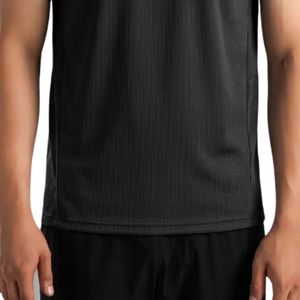 T-shirt Dry-X noir pour homme, léger, respirant, évacuant l'humidité, col rond, manches courtes, fitness, gym, entraînement, vêtements de sport - Product Image 6