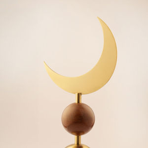 Sculpture décorative de table en métal en forme de croissant de lune, best-seller, décoration islamique pour la maison, décoration du Ramadan et de l'Aïd, centre de table moderne - Product Image 5