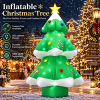 Noël Géant Gonflable LED Lumière Grand Bonhomme De Neige Père Noël Blow Up Yard Décorations pour Noël Maison Jardin Famille