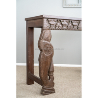 Mesa Consola de Madera Maciza con Tallado Tradicional para Sala de Estar y Oficina, Precio Económico 2025