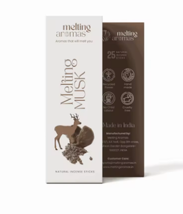 Incienso MELTING MUSK Ultra Premium con Aroma a Musk, Varillas de Incienso Naturales de Larga Duración para Meditación, Pooja, Aromaterapia y Hogar - Product Image 1