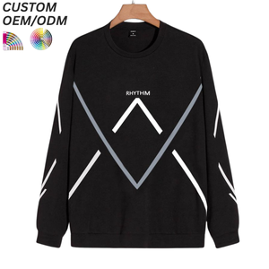 Sudadera Oversize de Hombre Estilo Urbano con Cuello Redondo, Tejido Lavado, 100% Algodón/Poliéster/Spandex, Logotipo Personalizado Bordado - Product Image 1