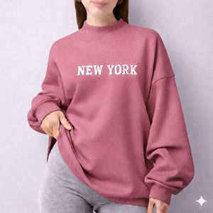 Sweat-shirt décontracté en polaire pour femme avec col montant, tissu doux et chaud, coupe décontractée, manches longues et design saisonnier tendance - Product Image 4