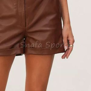 Shorts en cuir de vachette pour femmes, fourrure naturelle, couleur vintage, 100% cuir de vachette, taille standard pour femmes - Product Image 5