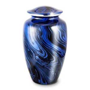 Urne funéraire Union Jack avec détails argentés pour la commémoration patriotique - Product Image 3