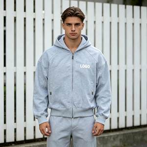 Premium Quality Men's Zipper-Up Terry Print Washed Hooded Sweatshirt Solid Sky Blue Regular Fit Casual Spring Wear 100% Cotton - Product Image 6