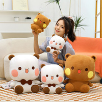 Adorable couple d'ours en peluche Dudu BuBu assortis, cadeau parfait pour la Saint-Valentin, décoration de chambre