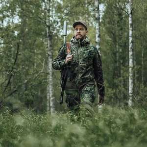Ensemble de vêtements de chasse camouflage pour homme, veste et pantalon softshell imperméables, équipement d'extérieur pour l'automne, manches longues, tissu polyester - Product Image 5