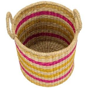 Set of 3 Seagrass <b>Baskets</b> in Mixed Colors Handmade <b>Storage</b> <b>Basket</b> Wholesale eco-friendly Made in Vietnam - Product Image 3