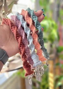 Boho Macrame Rope Keychain Multicolored Decorative Object Suitable For Women Girls And Fashion Styling Wholesale From India - Product Image 2