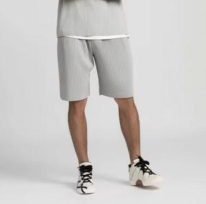 Pantalones Cortos Bermuda para Hombre, Cintura Elástica Media, 100% Algodón, Sólidos, Tejido Transpirable, Logotipo Frontal, Secado Rápido - Product Image 1