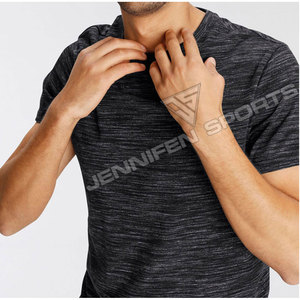 Camiseta Deportiva Personalizada con Logotipo Privado para Gimnasio, Ropa Deportiva, Tejido de Algodón/Poliéster Texturizado, Transpirable y de Secado Rápido para Hombre - Product Image 5