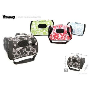 Transportadora de Mascotas Yommy, Diseño Floral Pequeño para Viajes, 37x22x20cm - Product Image 3