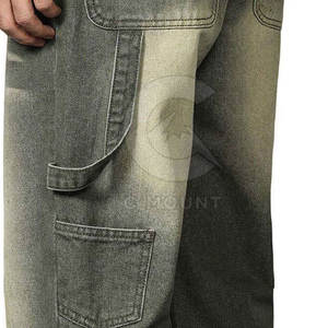 Jean délavé à l'acide, coupe slim, en denim extensible, style décontracté urbain - Product Image 6