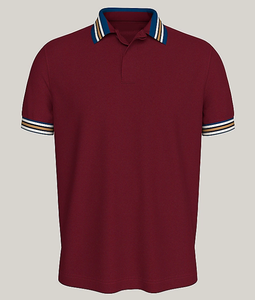 Camiseta de Rugby para Hombre, Directo de Fábrica, Logotipo Bordado Personalizado, Puños y Cuello a Rayas, Nuevo Diseño, Camisetas Polo Tejidas, Color en Contraste - Product Image 5
