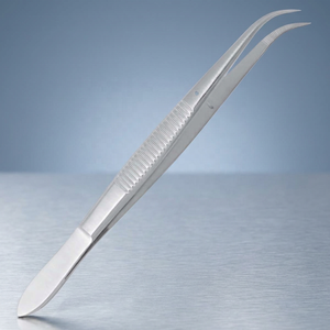 Pinces chirurgicales à pointe courbée en acier inoxydable, instrument manuel de chirurgie générale, certifié CE Classe I - Product Image 3