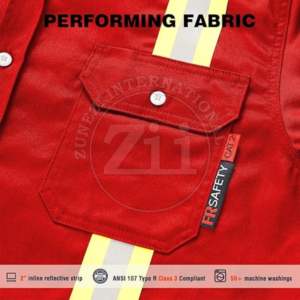 Camisa de Trabajo de Alta Visibilidad con Reflectores, NFPA 2112, para Soldadura, Resistente al Fuego, Impermeable, Manga Larga - Product Image 2