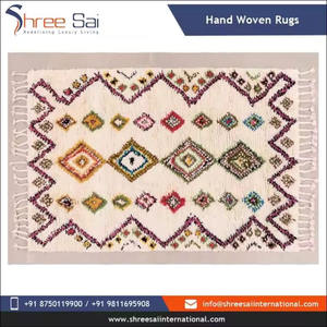 พรมทอลายเรขาคณิตสีเบจ ผ้าฝ้ายทอมือ สไตล์มินิมอล ทอแบบแบน เหมาะสำหรับการเดินทาง ตกแต่งบ้านสไตล์โมเดิร์น โทนสีกลางๆ - Product Image 3