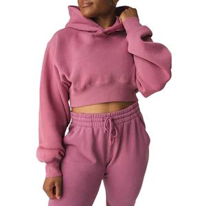 Sudaderas con Capucha Personalizadas al por Mayor, Ropa Deportiva Informal de Manga Larga para Mujer, Conjuntos Deportivos de Longitud Completa, 100% Algodón - Product Image 3