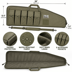 Custodia Imbottita Lunga per Attrezzatura 38/42 Pollici, Borsa Impermeabile con 5 Tasche Accessorie e Maniglia Rinforzata - Product Image 3