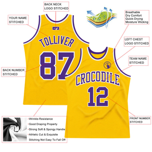 Maillot de basketball jaune personnalisé de haute qualité, design par sublimation, respirant, 100 % polyester, grandes tailles, vêtements de sport avec logo sur mesure - Product Image 2