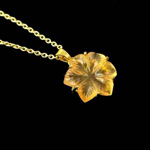 Colgante de flor de piedra lunar de melocotón AAA tallado a mano, collar de flor de cristal para mujer, colgante de piedra preciosa, joyería hecha a mano - Product Image 5