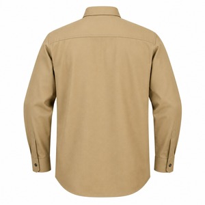 เสื้อเชิ้ตทำงานผ้าฝ้ายทนไฟสำหรับผู้ชายไซส์ใหญ่จากโรงงานขายส่ง พร้อมบริการสกรีนลายแบบ OEM เสื้อเชิ้ตสำหรับงานเชื่อม - Product Image 2