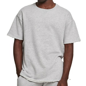 Camiseta Extra Grande de Moda para Hombre, con Dobladillo sin Rematar Personalizado, 300 Gsm, Felpa Francesa - Product Image 1