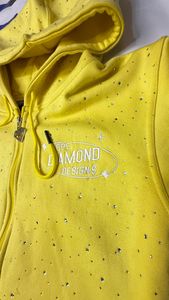 High Quality Cotton Fleece Street Style Rhinestone Shorts Set Custom Embroidery Logo <b>Distressed</b> Embroidery on Back 2 Piece Set - Product Image 5