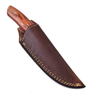 Couteau de chasse à lame fixe en acier Damas, avec fourreau en bois, pour le camping, la survie, la chasse en plein air, couteau tranchant - Product Image 2