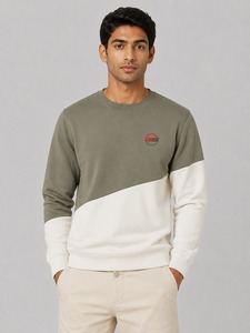 Sweat-shirt classique en mélange de coton doux avec doublure polaire pour homme, col rond, manches longues, pull décontracté pour la course, l'entraînement et le sport - Product Image 1