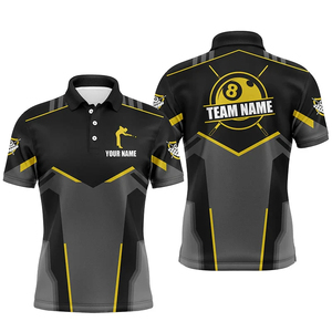 Camiseta de Billar para Hombre con Estampado por Transferencia Térmica, Nombre del Equipo Personalizado, Absorbe la Humedad, Manga Corta, 100% Poliéster, ACE Sport - Product Image 1