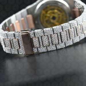 Reloj de Lujo Charm Jewells de Acero Inoxidable, Esfera de 40 mm, Correa de 20 mm, Cierre Oculto con Botón, Movimiento Mecánico, 10 Bar, para Hombre - Product Image 4
