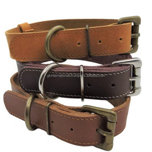 Accessoires pour animaux de compagnie collier de chien en cuir fantaisie pour petits chiens moyens ou grands avec matériel solide réglable en nickel ou en laiton - Product Image 3