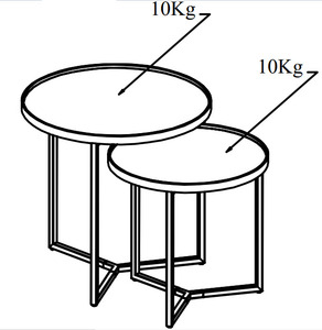 โต๊ะกาแฟโลหะเคลื่อนย้ายได้ทันสมัย ผลิตในเวียดนาม เฟอร์นิเจอร์ห้องนั่งเล่นเคลือบผงลูเมทัลสำหรับใช้ภายในอาคาร รับผลิตแบบ ODM - Product Image 2