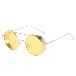 Gafas de Sol Modernas RTS de Estilo Steampunk, Montura Redonda Completa de Metal, Lentes de PC con Protección UV400, Personalizables para Hombre y Mujer - Product Image 5