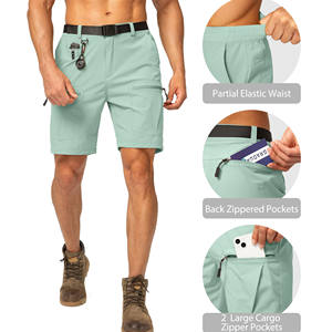 Pantalones cortos ligeros personalizados para hombre, de secado rápido, con bolsillos con cremallera, para senderismo, gimnasio, trabajo, correr, uso diario. - Product Image 3