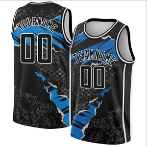Maillot de basket-ball personnalisé bleu clair et rose royal authentique, style split, haute qualité, vêtements de sport sur mesure, grandes tailles, OEM ODM - Product Image 3