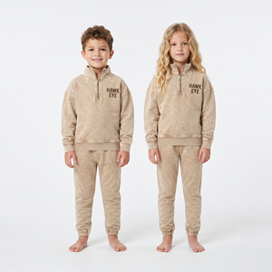 Conjunto Deportivo de Dos Piezas para Niños, Unisex, Personalizado al por Mayor, de Algodón, Color Sólido, Lavado Ácido, para Niños y Niñas - Product Image 5